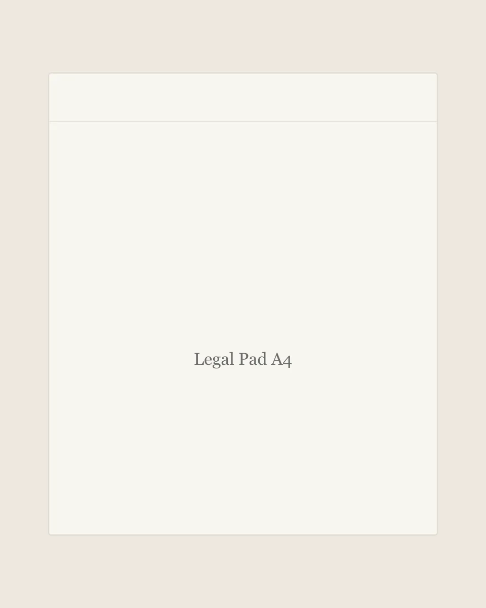 Legal pad A4 with perforated ruled sheets