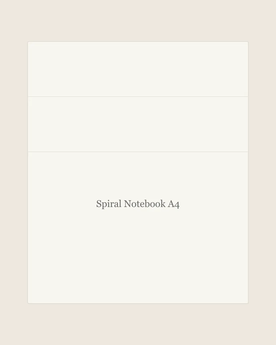 Spiral-bound A4 notebook