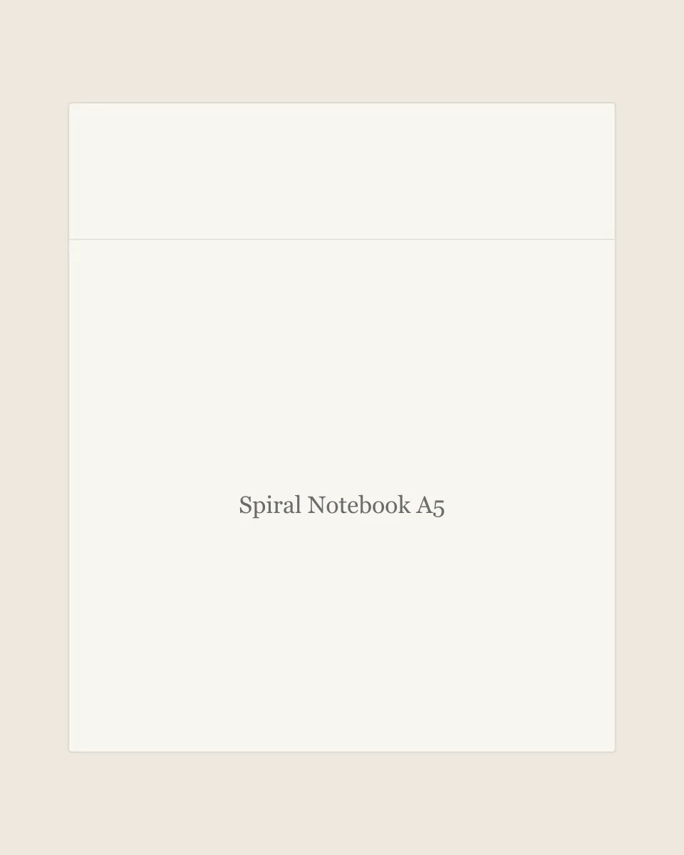 Spiral-bound A5 notebook