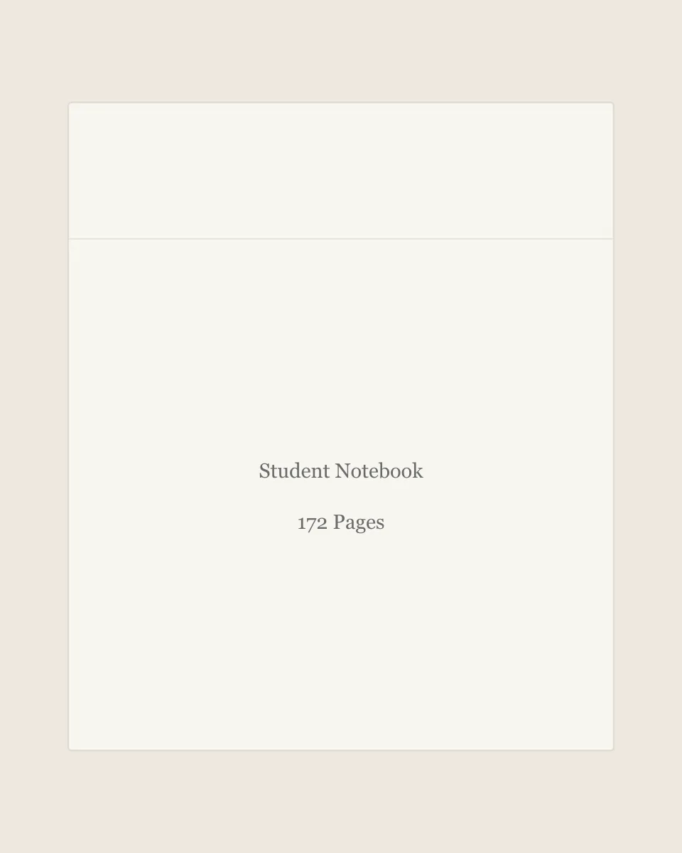 Student notebook 172 pages ruled